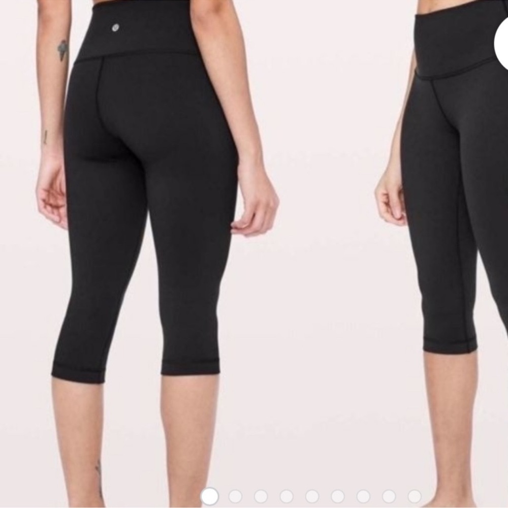 Lululemon wunder under black high-waisted 17 inch cropped leggings